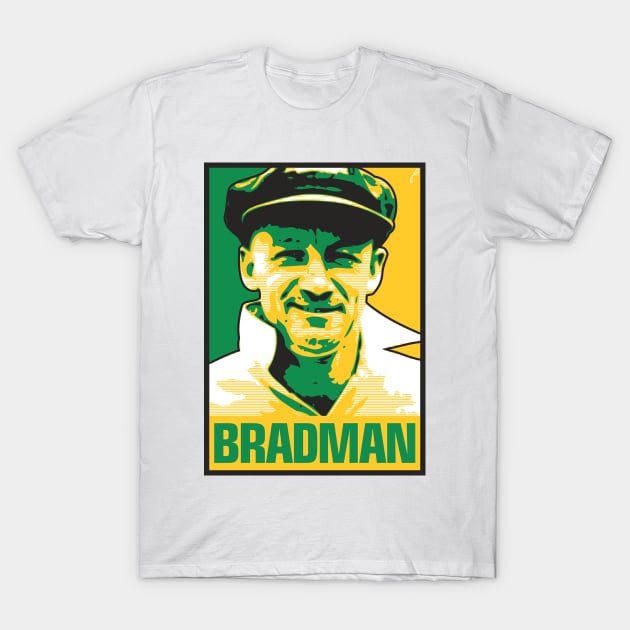 Bradman - AUSTRALIA T-Shirt by DAFTFISH